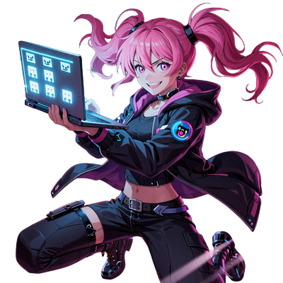 Hacksaw-chan Anime Bonus Buy Slots Maskottchen