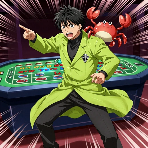 Professor-Sensei mit Bonus Crab ruft zum Live Casino auf